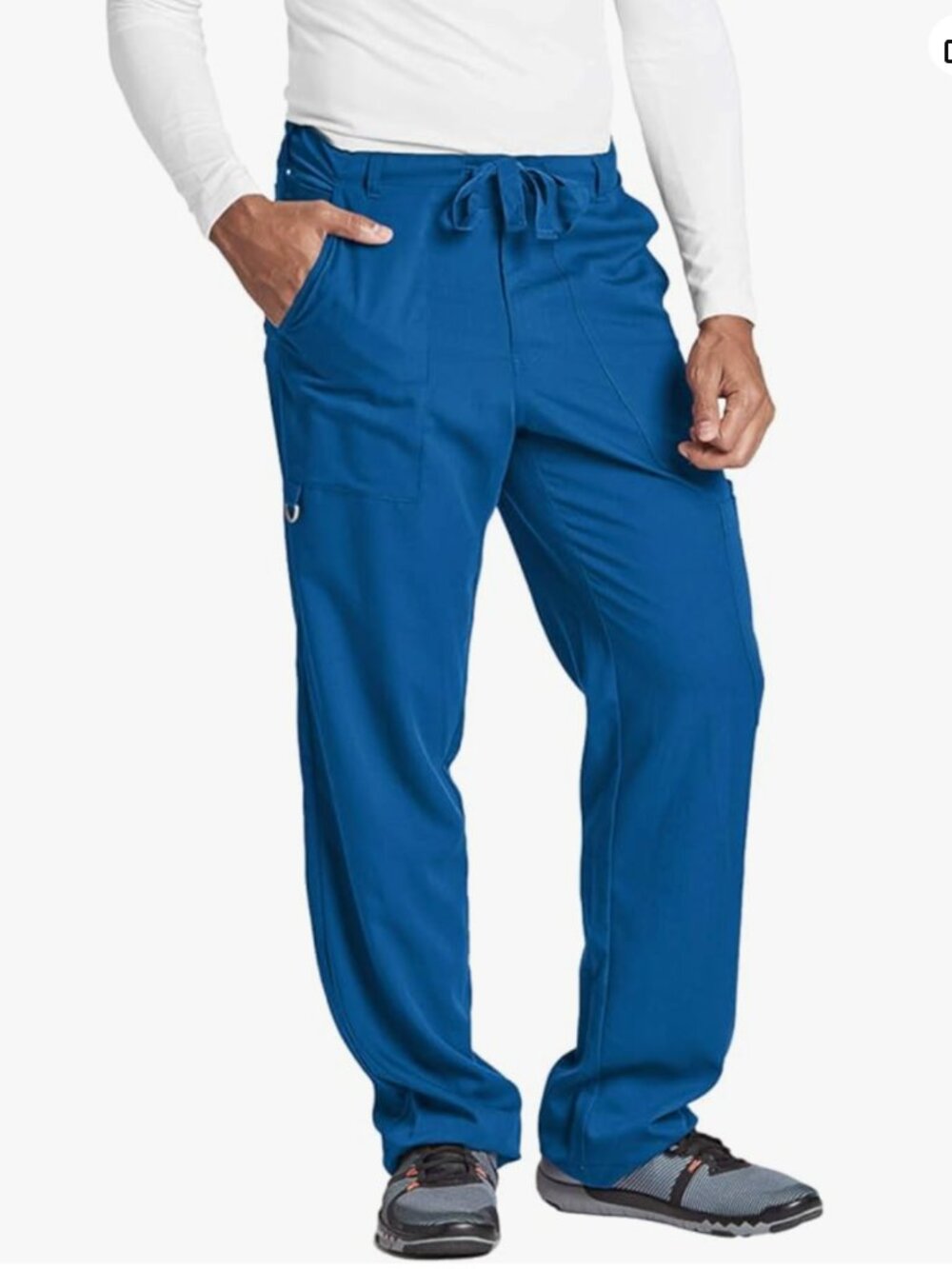 Grey's Anatomy Men's 6 Pocket Zip Fly Drawstring Scrub Pant